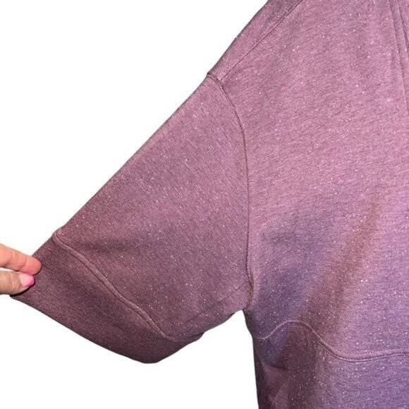 Athleta Open Front Lotus Textured Cardigan Wrap Purple w/ Pockets Womens Sz S/M - Picture 8 of 11